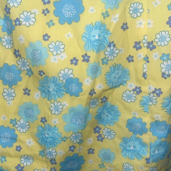 Vintage Lilly Pulitzer Tie Back Strapless A Line Yellow Lion Dress Size 2 - Picture 3 of 7